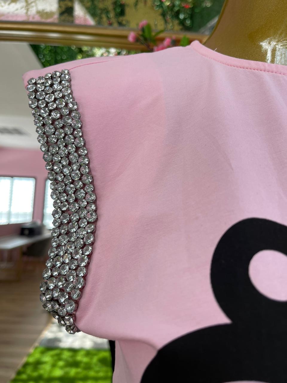 BLUSA SM CON BROQUELES OUTT OFFICE ROSA
