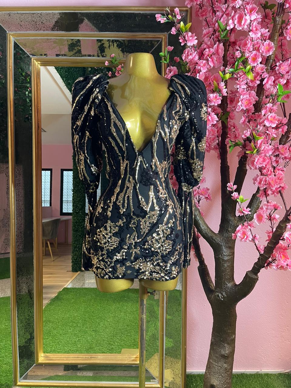 VESTIDO BANJUL ML PRINCESA NEGRO