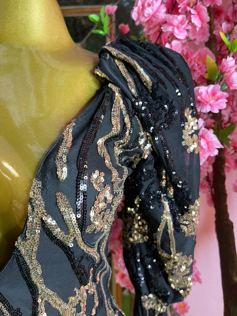 VESTIDO BANJUL ML PRINCESA NEGRO