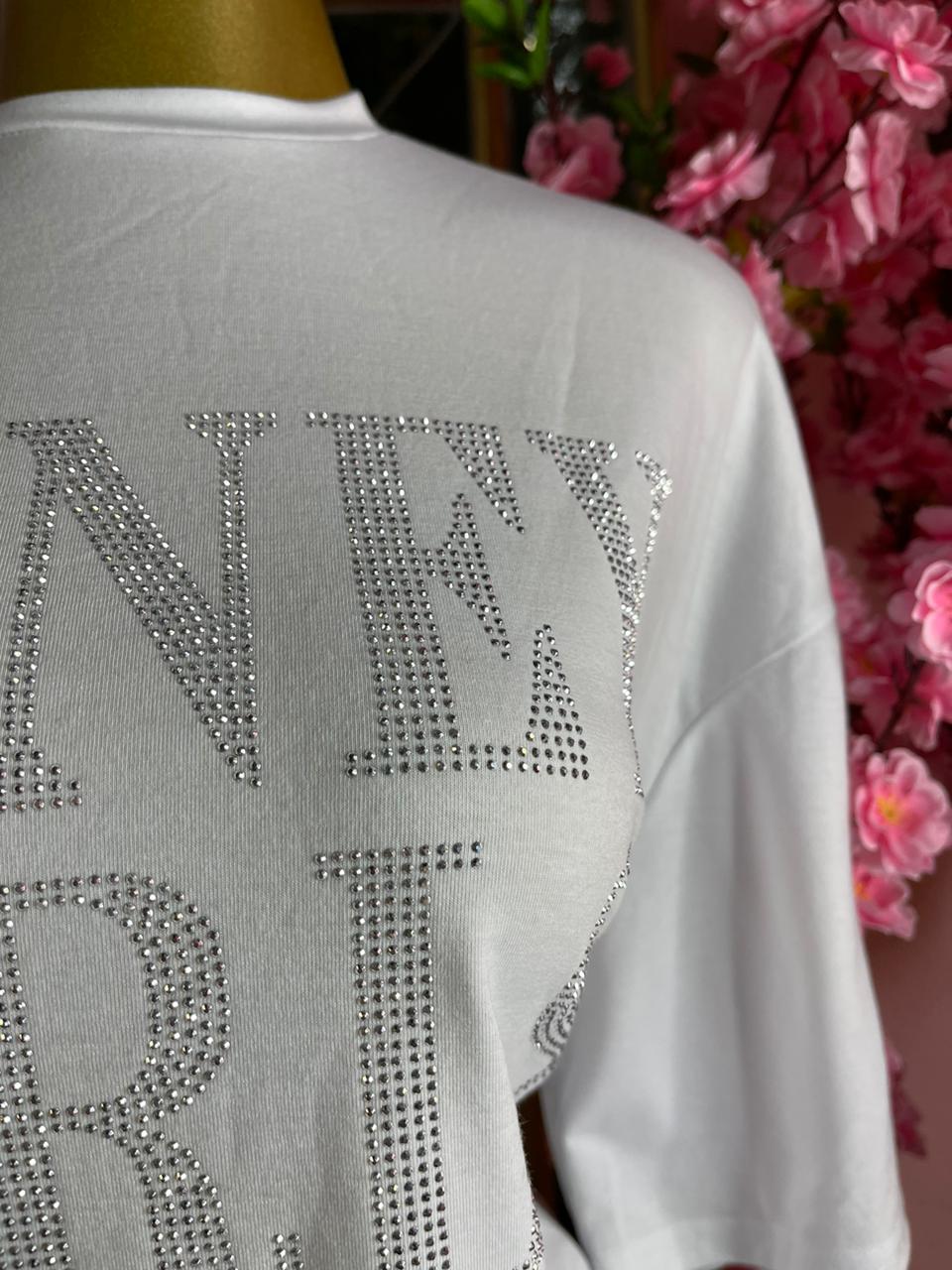 BLUSON PLAYERA HONEY BRILLOS BLANCA