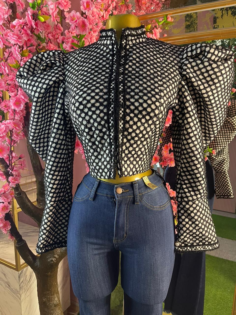 BLAZER CORTO PANALILLO BICOLOR