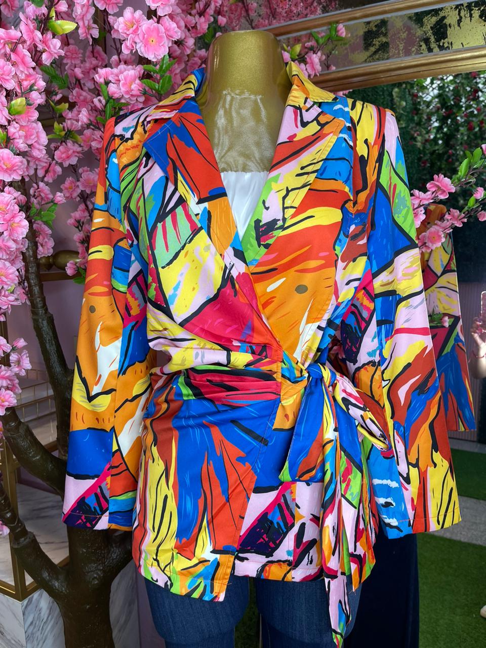 SACO CRUZADO MULTICOLOR