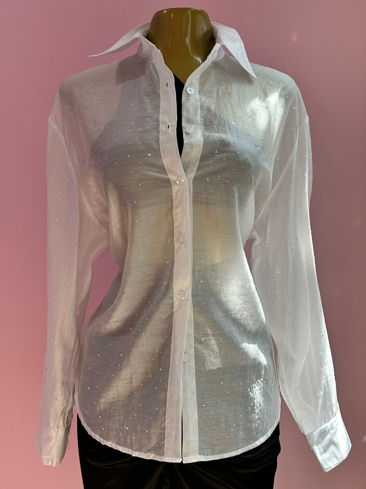 CAMISA BLANCA CON BRILLOS