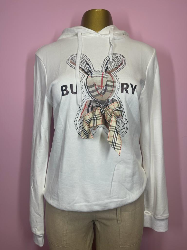 SUDADERA BLU BERRY CONEJO BLANCO