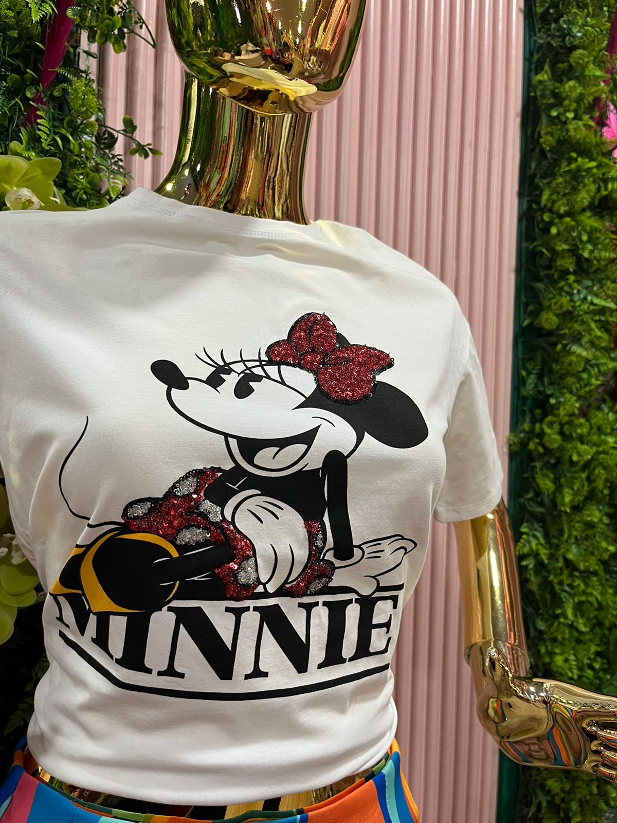 PLAYERA TEE MIMIS BRILLOS BLANCA