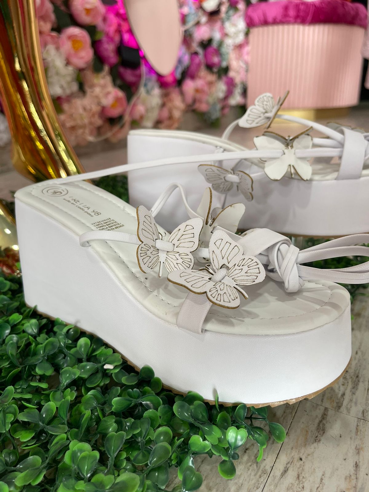 SANDALIAS PLATAFORMA MARIPOSAS WHITE