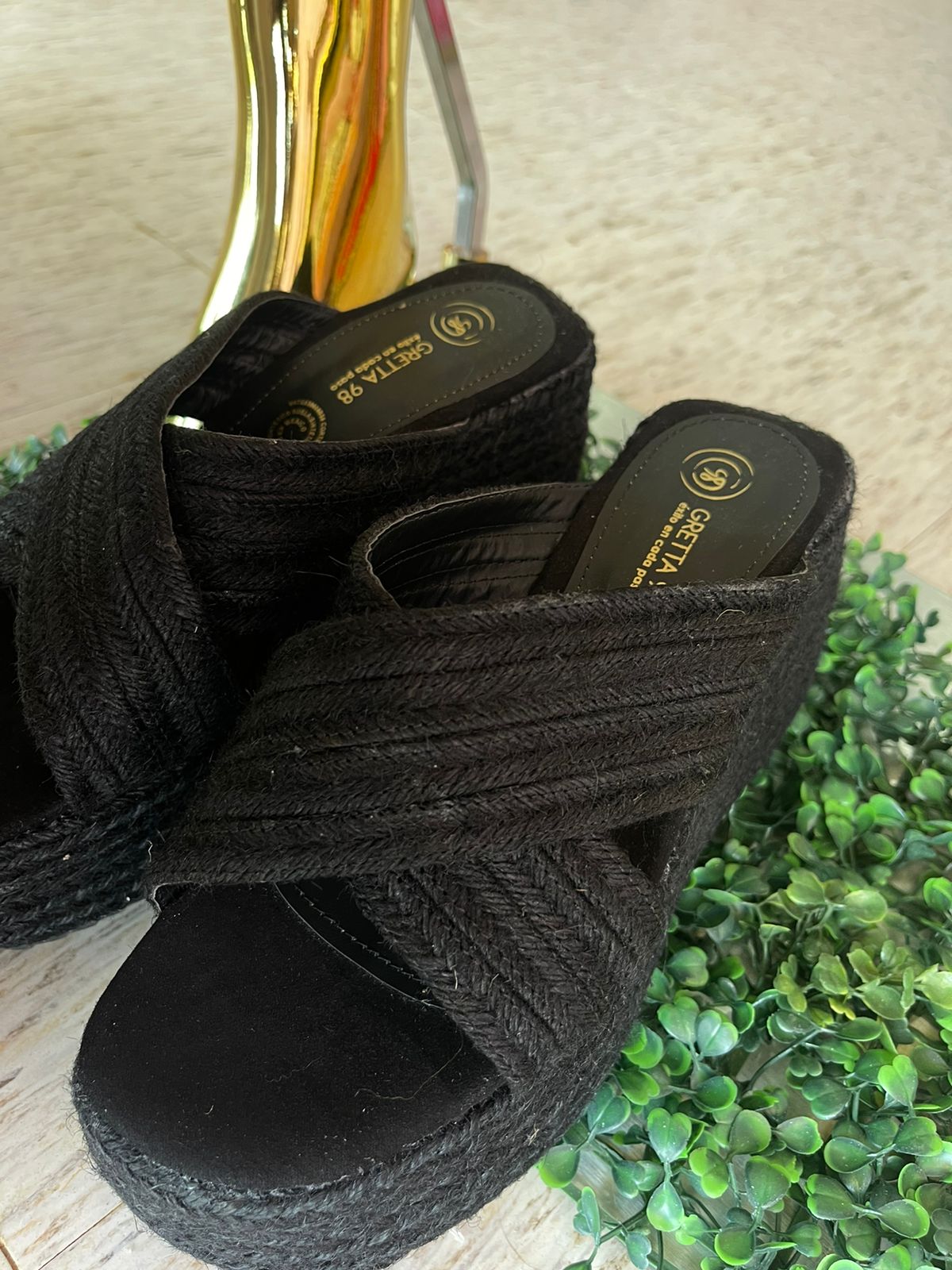 SANDALIAS PLATAFORMA TEJIDAS BLACK