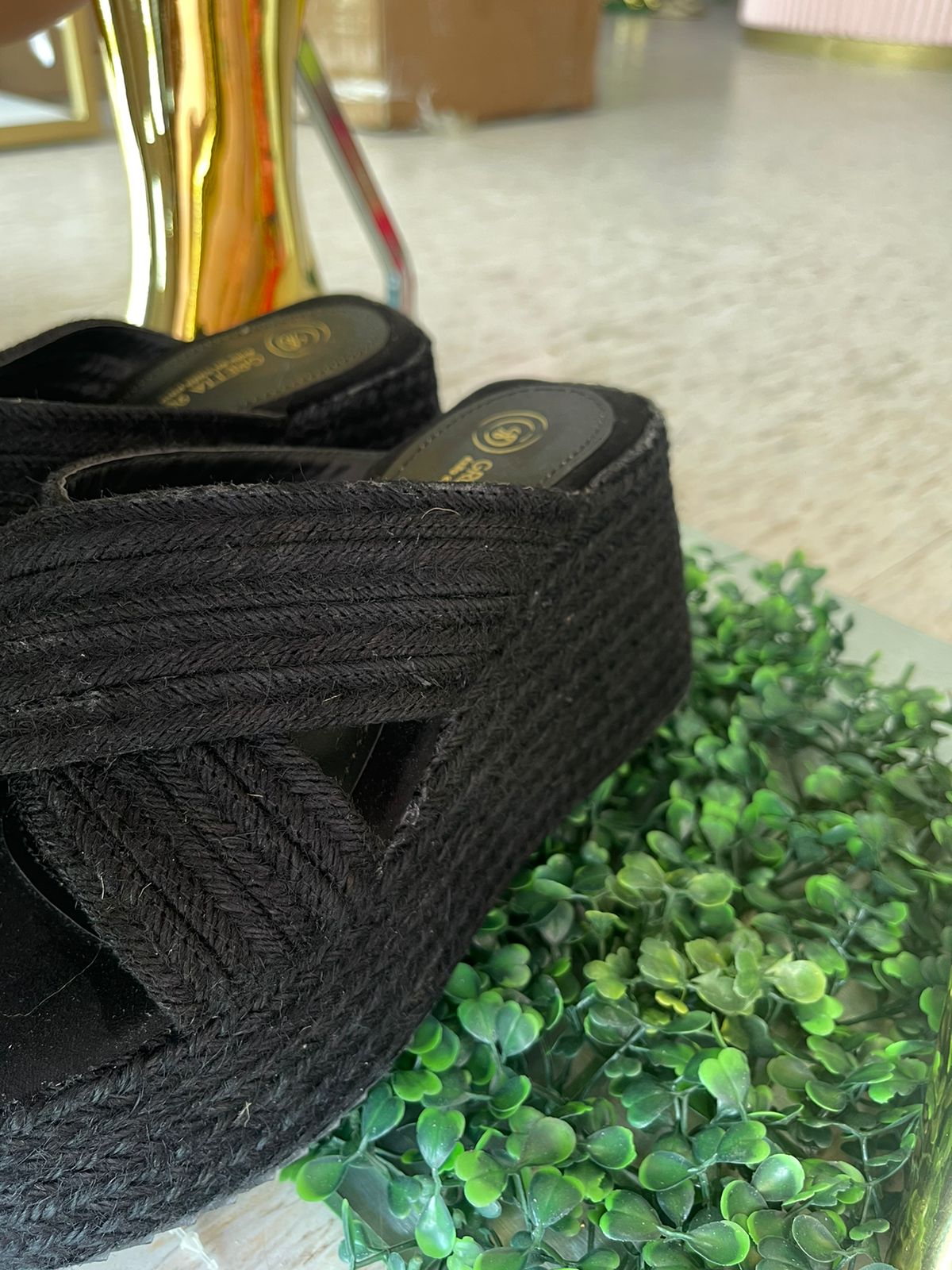 SANDALIAS PLATAFORMA TEJIDAS BLACK