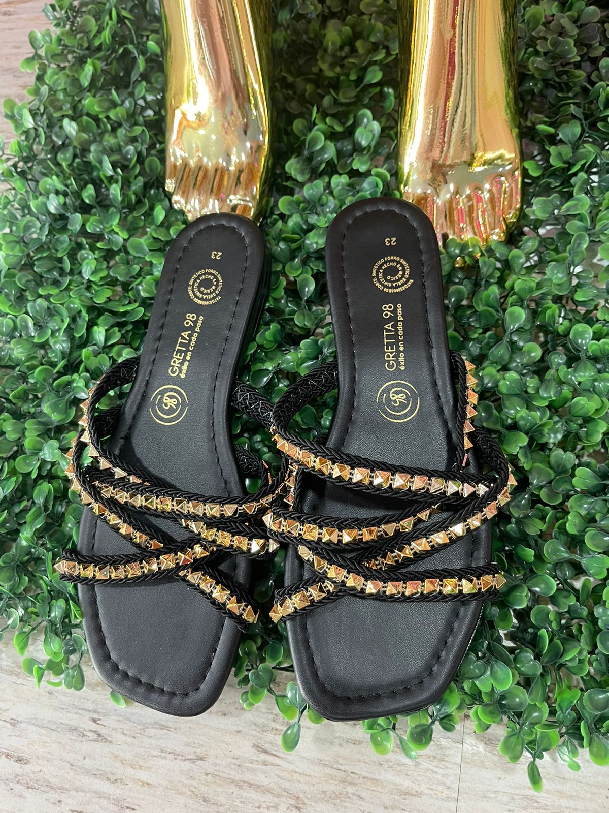 SANDALIAS BROQUELES BLACK GOL