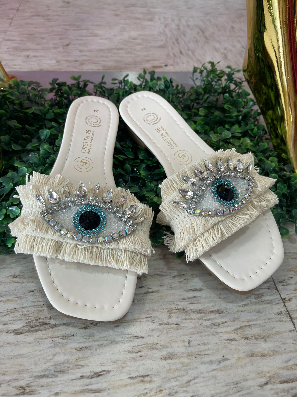 SANDALIAS OJO TURCO WHITE