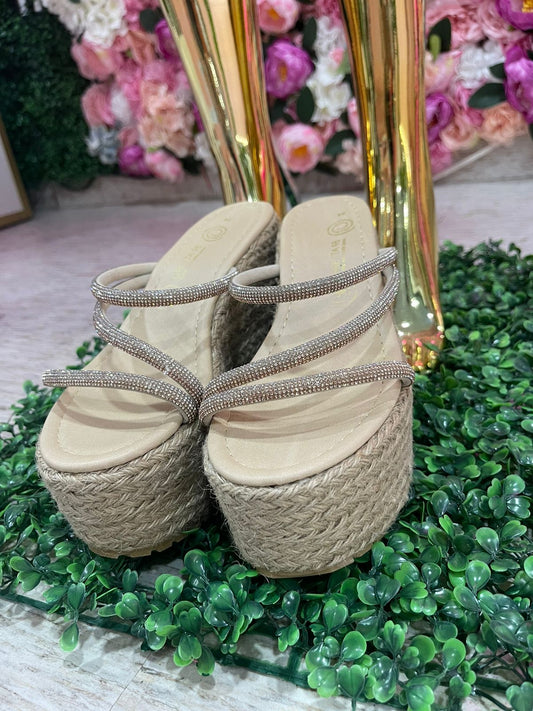 SANDALIAS PLATAFORMA RED BRILLOS