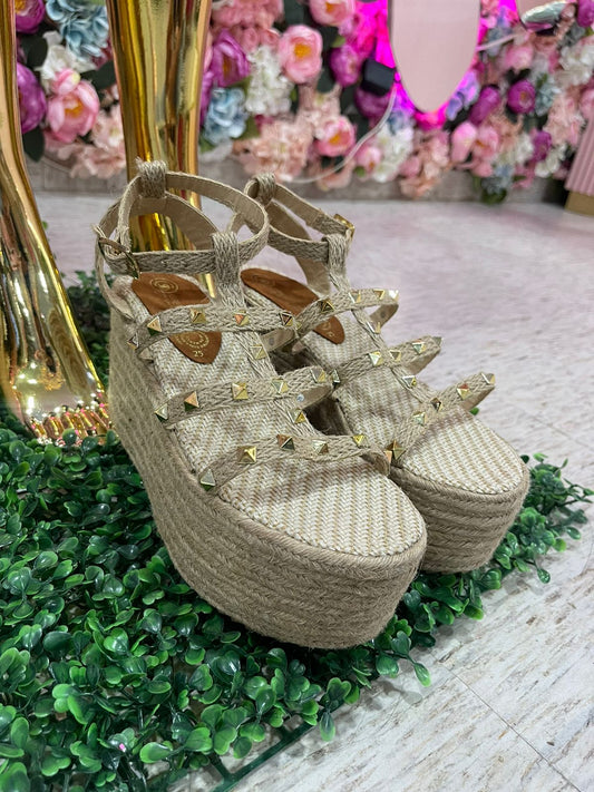 SANDALIAS PLATADORMA BROQUEL GOL