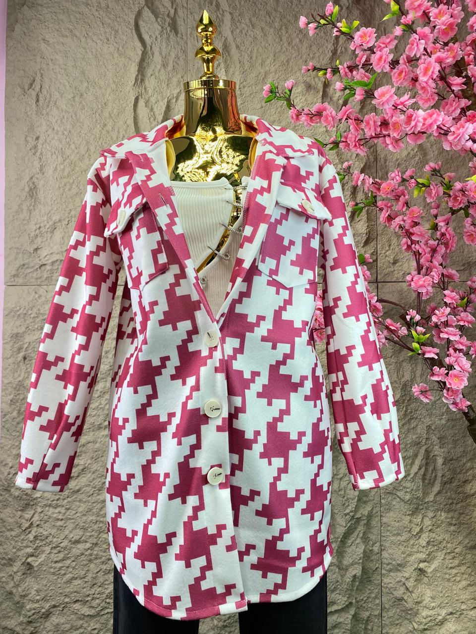ABRIGO ROSA/BLANCO
