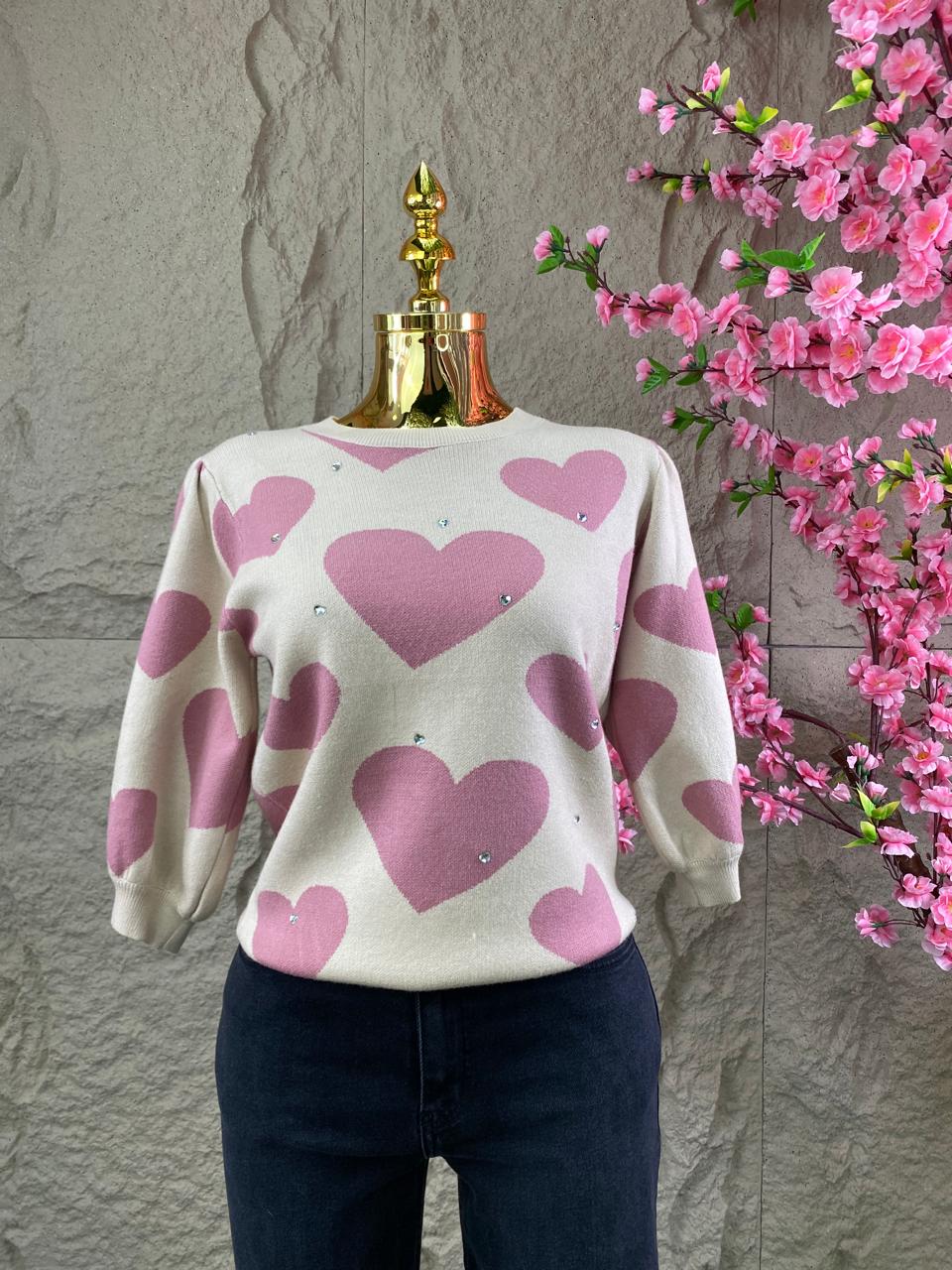 Blusa de corazones shops