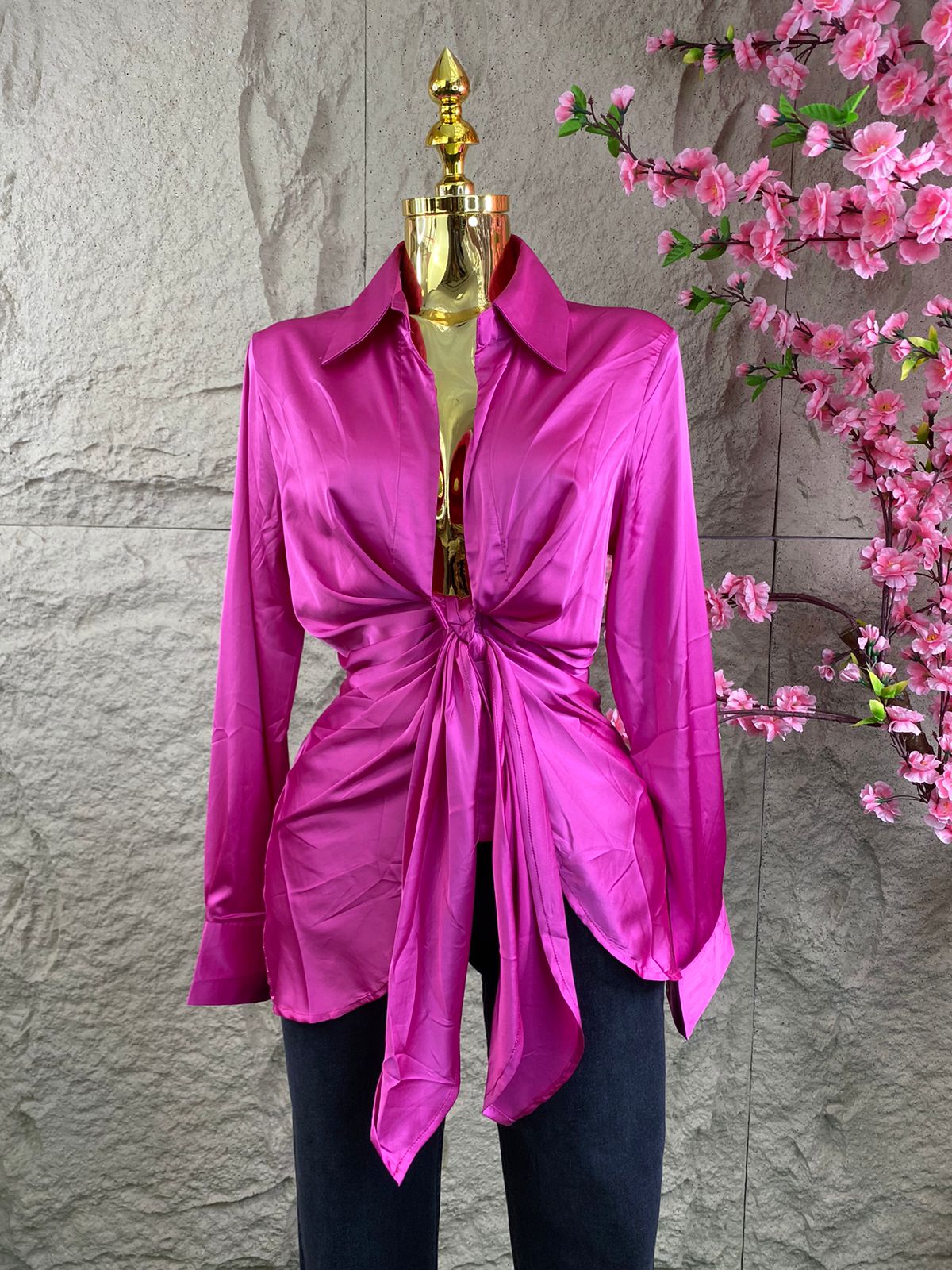 BLUSA ML DRAPEADA FIUSHA