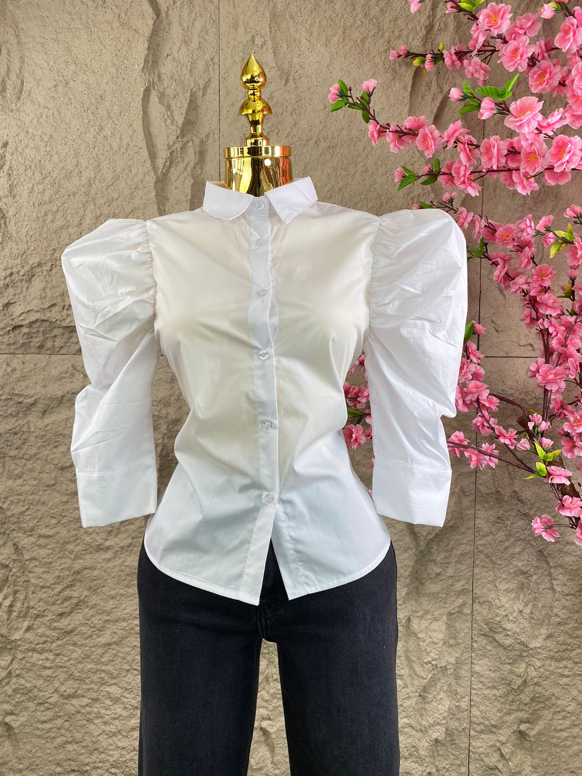 BLUSA ML PLIZADA BLANCO