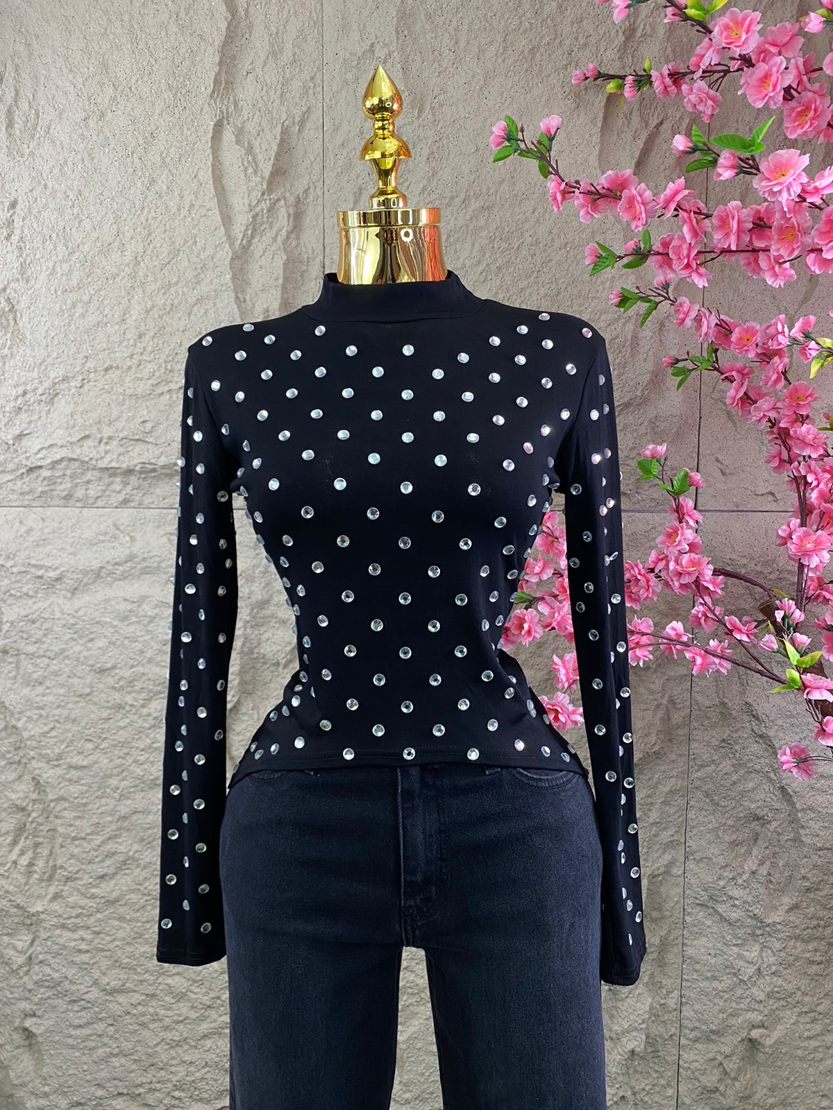 Blusa Dama Blusas Con Piedras Brillantes Blusas Bordadas Blusas