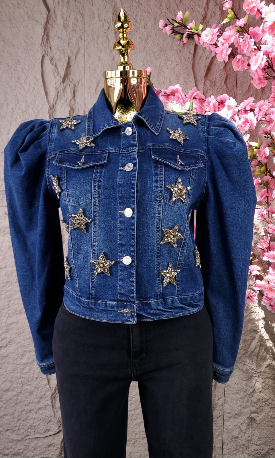 CHAMARRA DE MEZCLILLA ESTRELLAS
