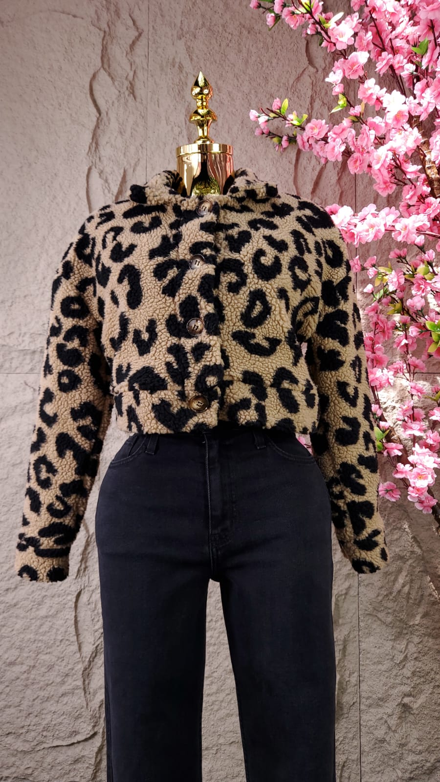 CHAMARRA CORTA PRINT LEOPARDO