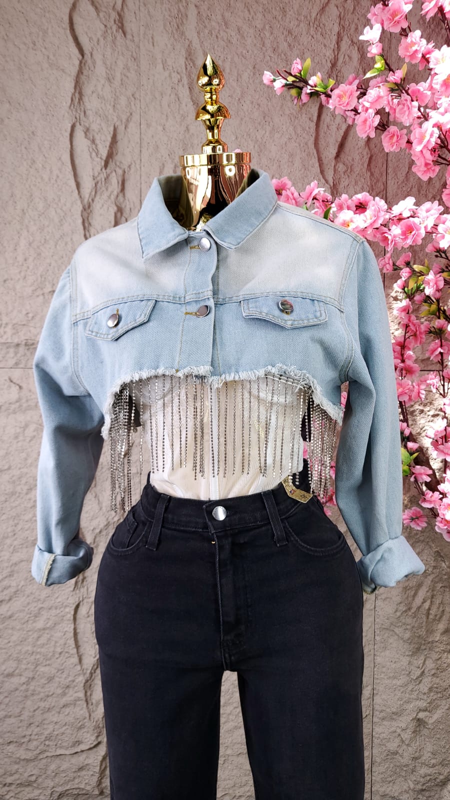 Amazon Chamarra De Mezclilla Con Flecos Chamarra Vaquera Mujer