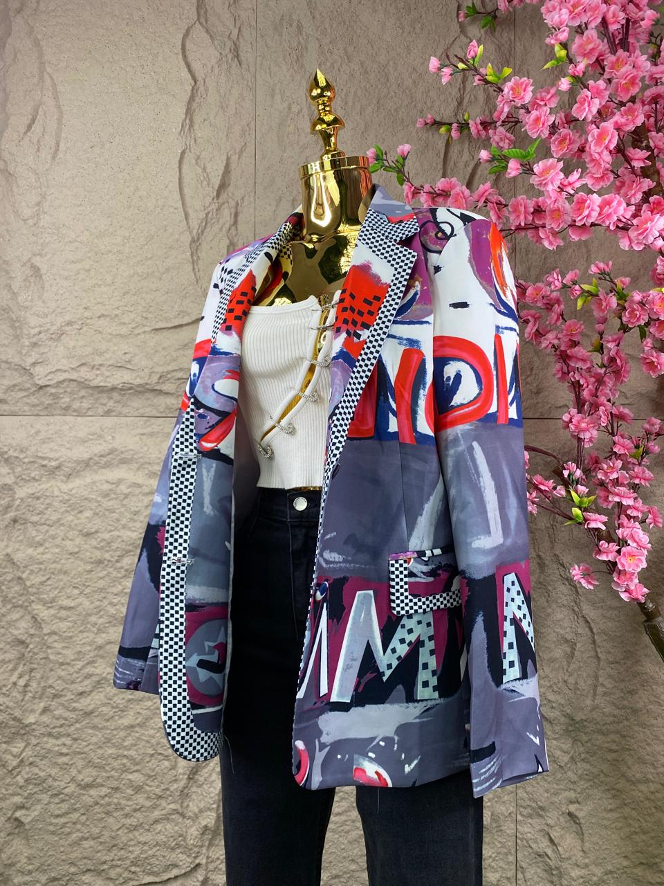 BLAZER SOLAPA TABLERO GRAFITI