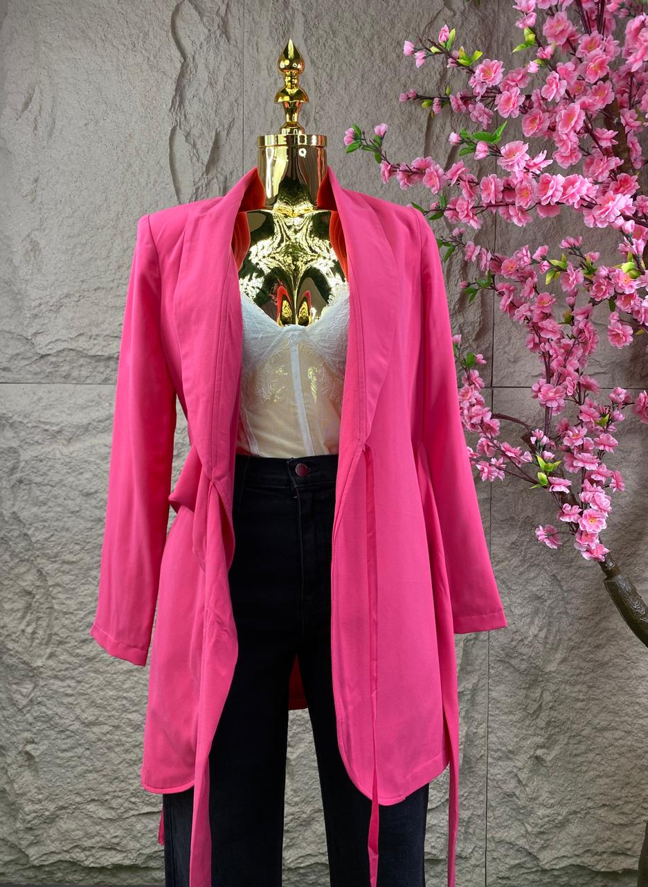BLAZER TIPO VESTIDO CRUZADO ROSA