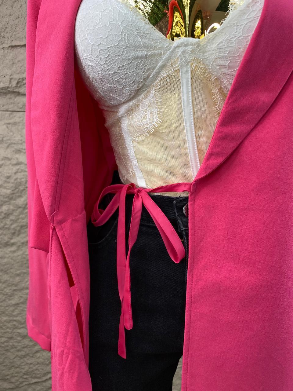 BLAZER TIPO VESTIDO CRUZADO ROSA