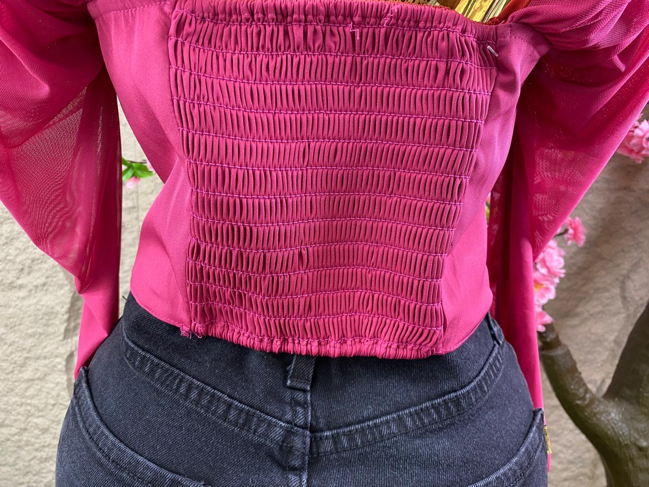 BLUSA CORSET MANGA LARGA FIUSHA