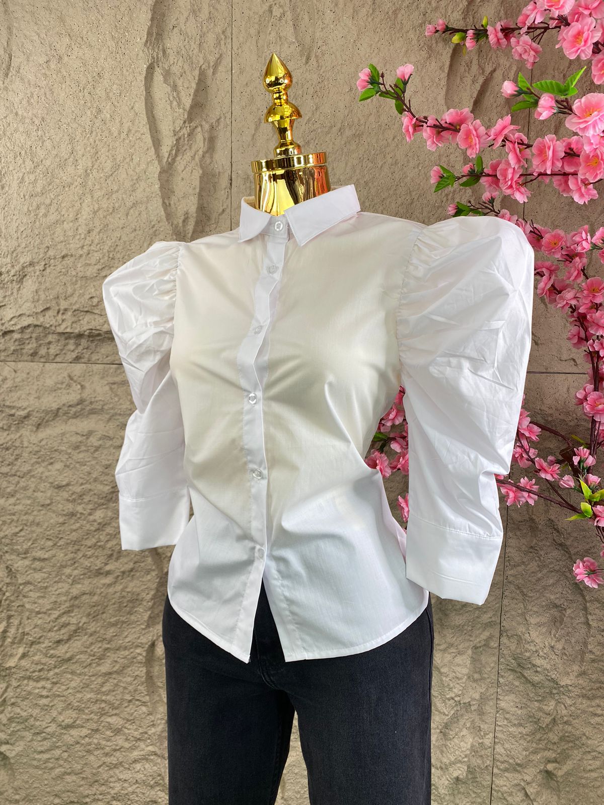 BLUSA ML PLIZADA BLANCO