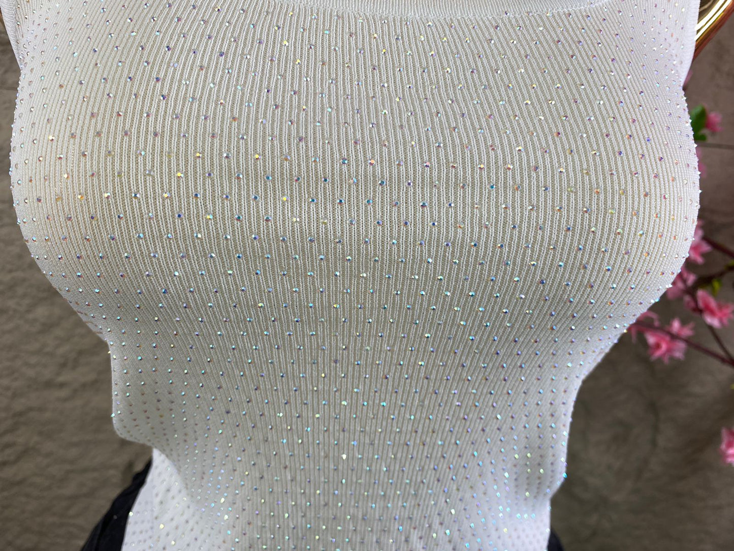 BLUSA SM CON BRILLOS BLANCA