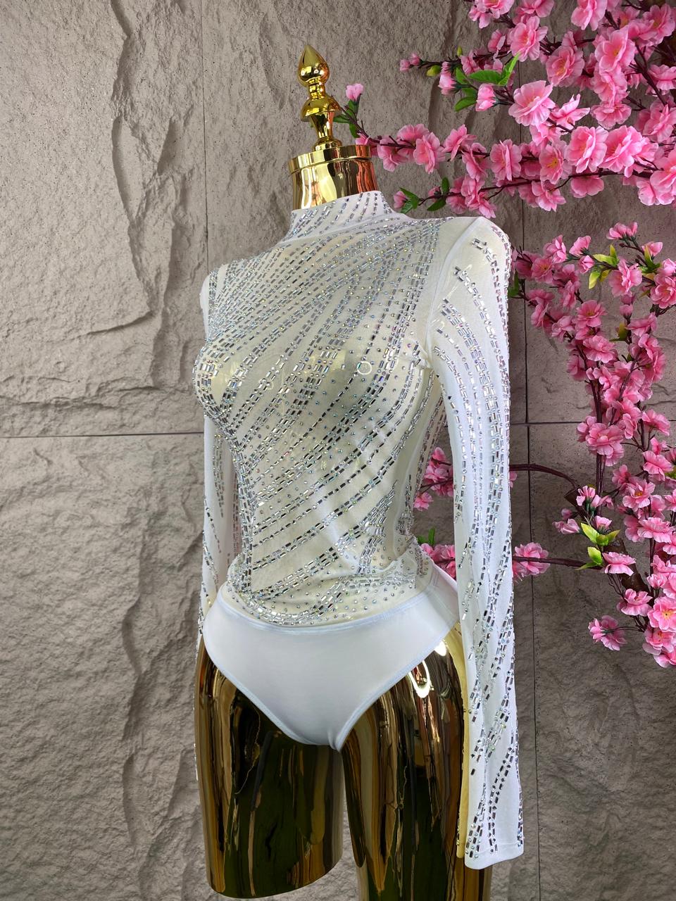 BODY ML CON BRILLOS BLANCO