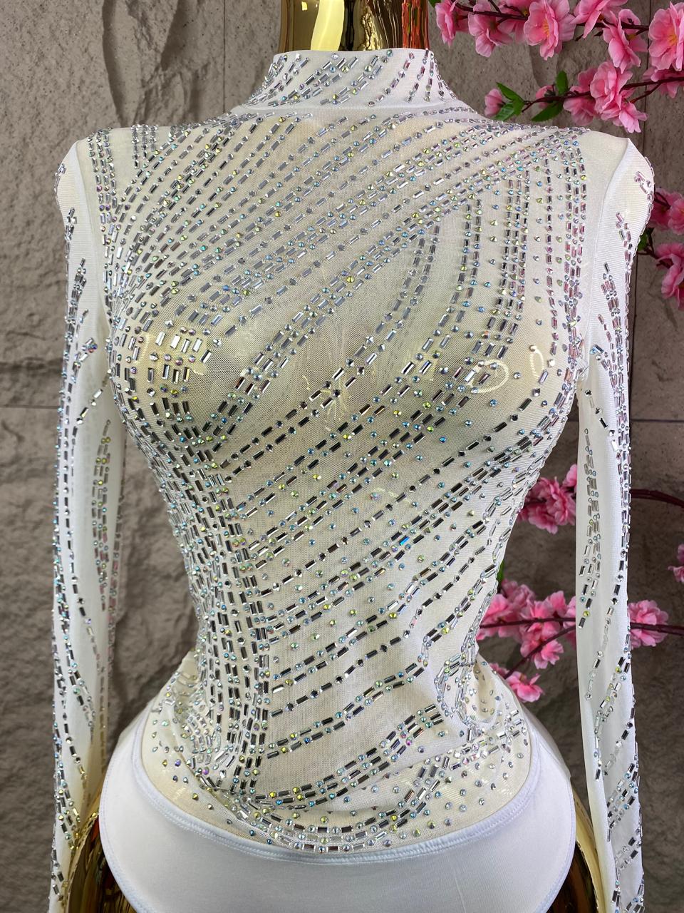 BODY ML CON BRILLOS BLANCO