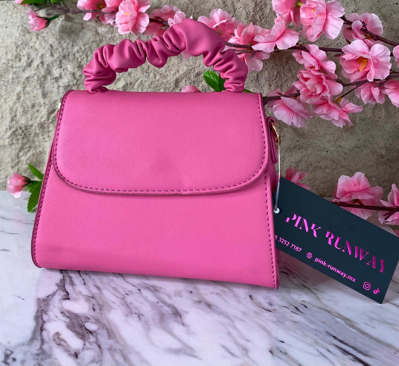 BOLSA CASUAL CON AGARRADERA ROSA