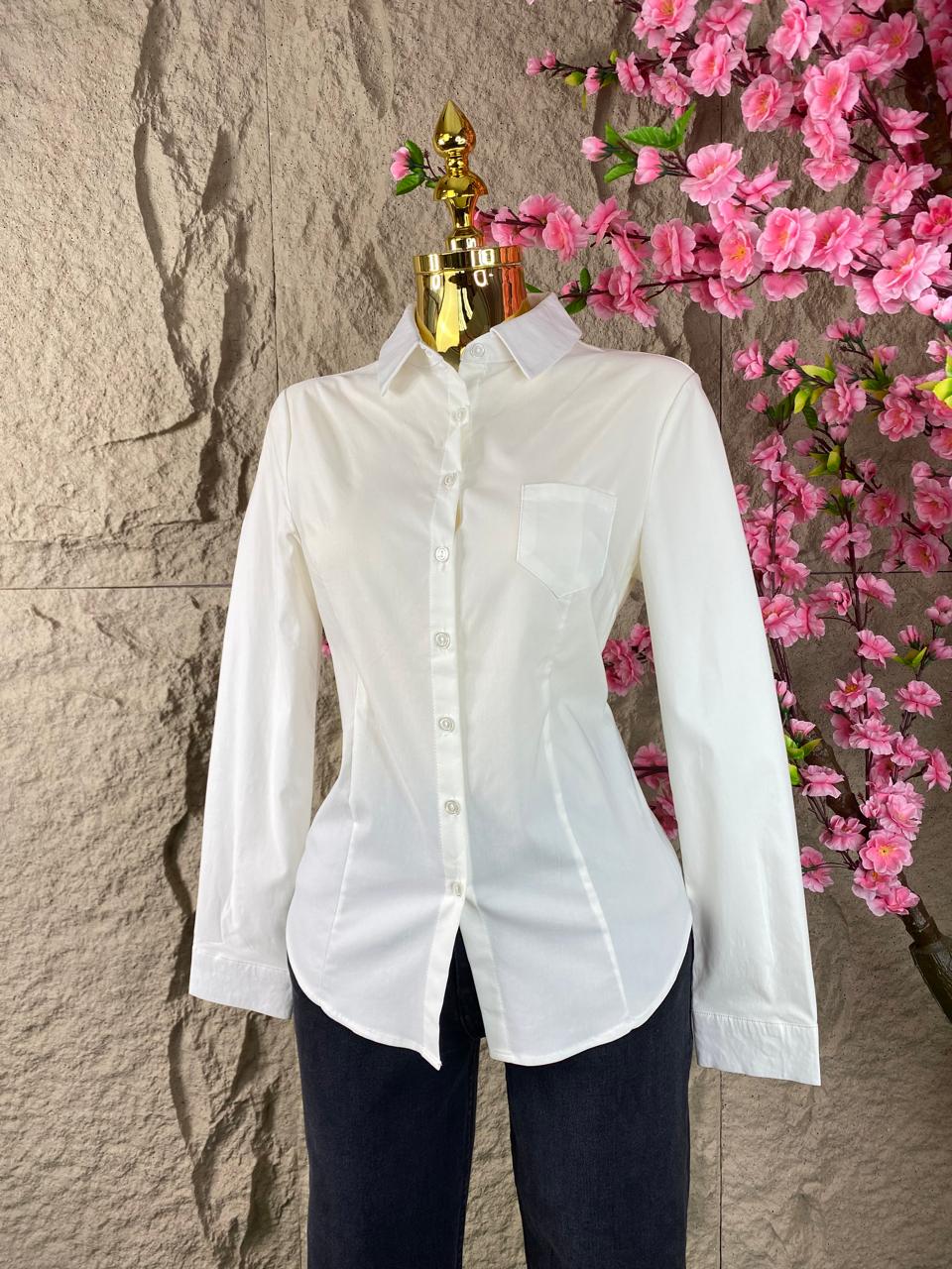 CAMISA ML CON BOLSITA BLANCA