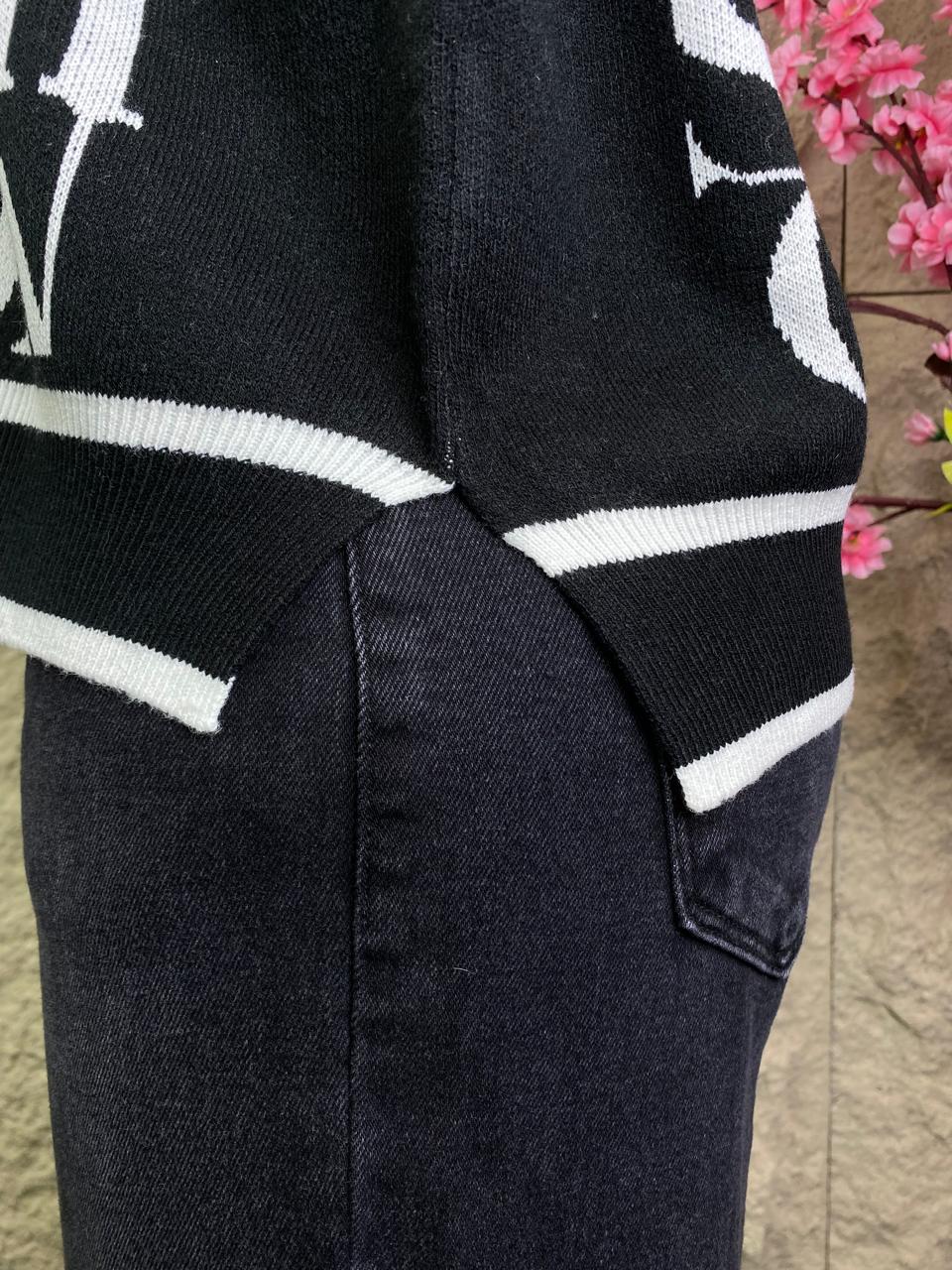 CHALECO DE PUNTO FASHION NEGRO