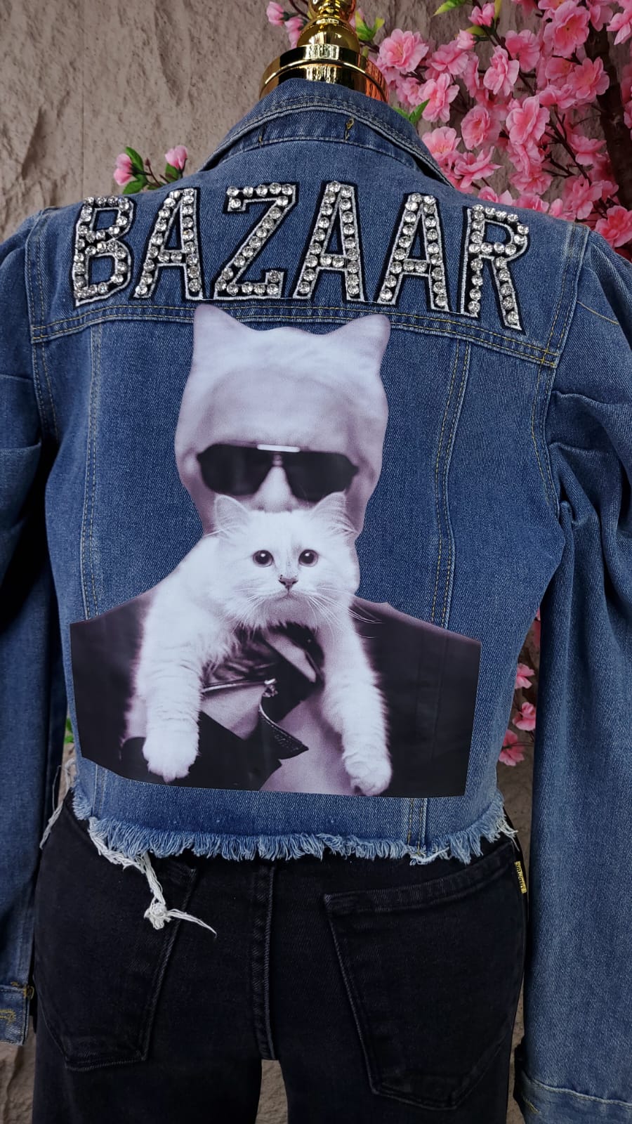 CHAMARRA MEZCLILLA IMAGEN GATO
