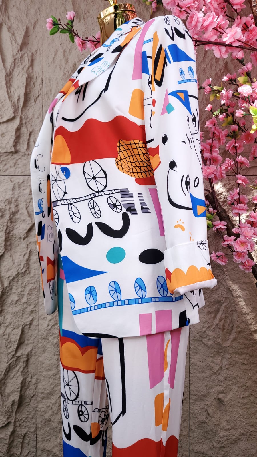 CONJUNTO PANT/SACO CIRCUS MULTICOLOR