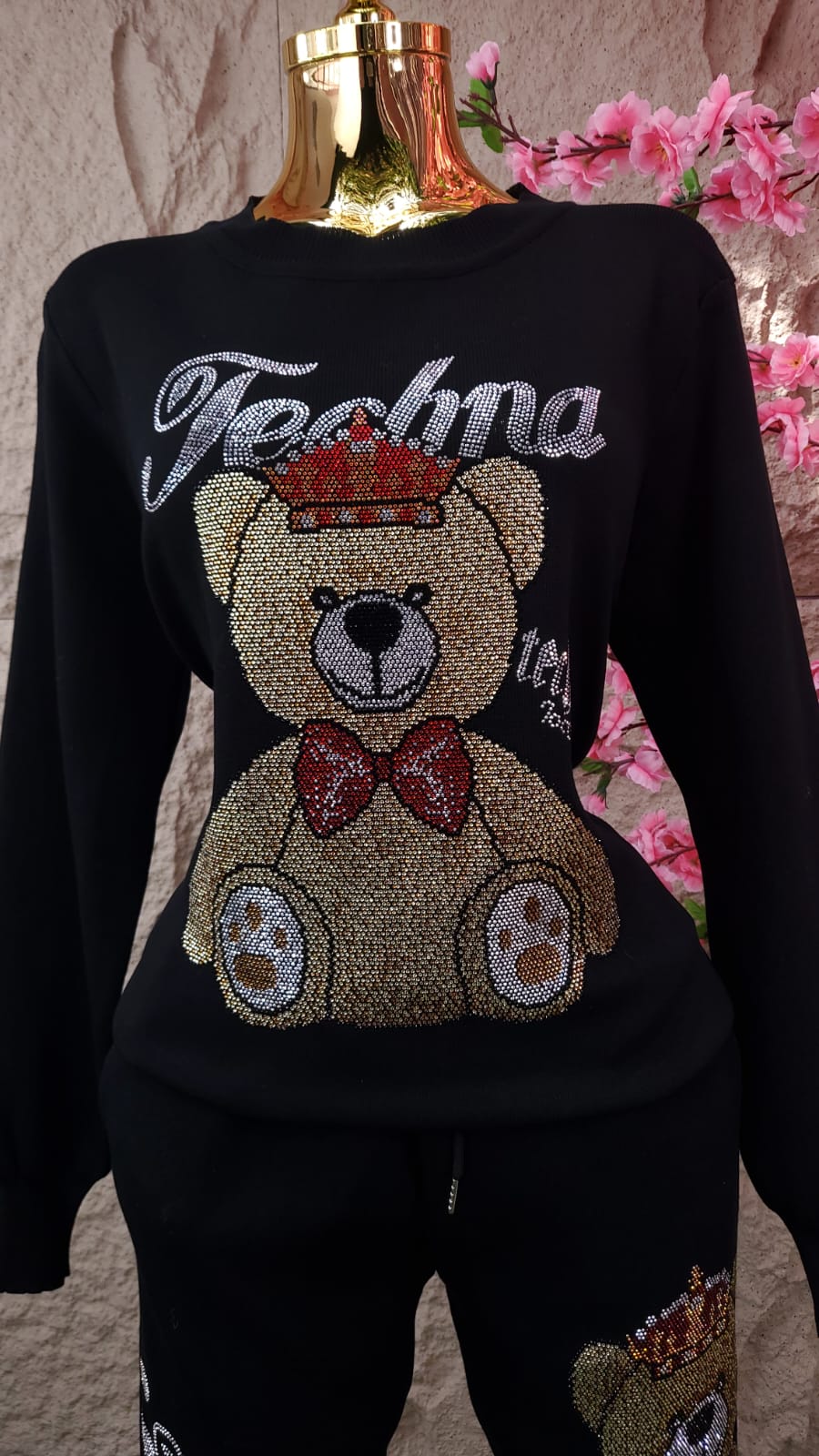 CONJUNTO PANS OSOS DE BRILLOS NEGROS