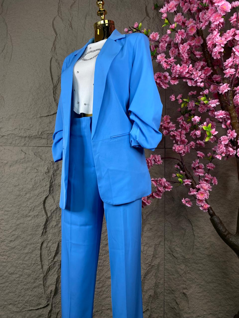 CONJUNTO PANTALON/SACO AZUL