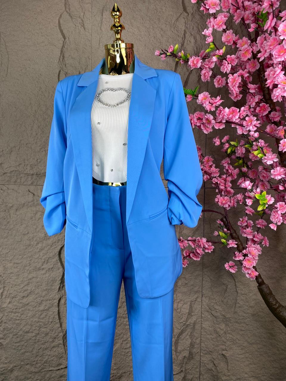 CONJUNTO PANTALON/SACO AZUL