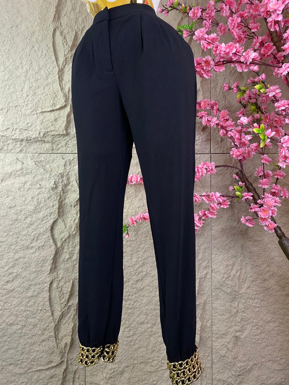CONJUNTO SACO/PANTALON CADENAS NEGRO