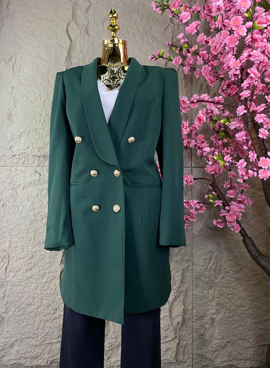 GABARDINA LARGA POLIESTER VERDE