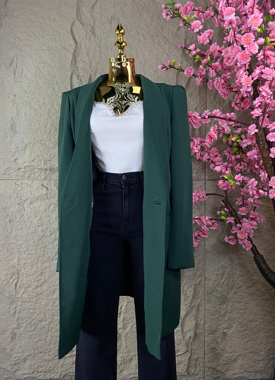GABARDINA LARGA POLIESTER VERDE