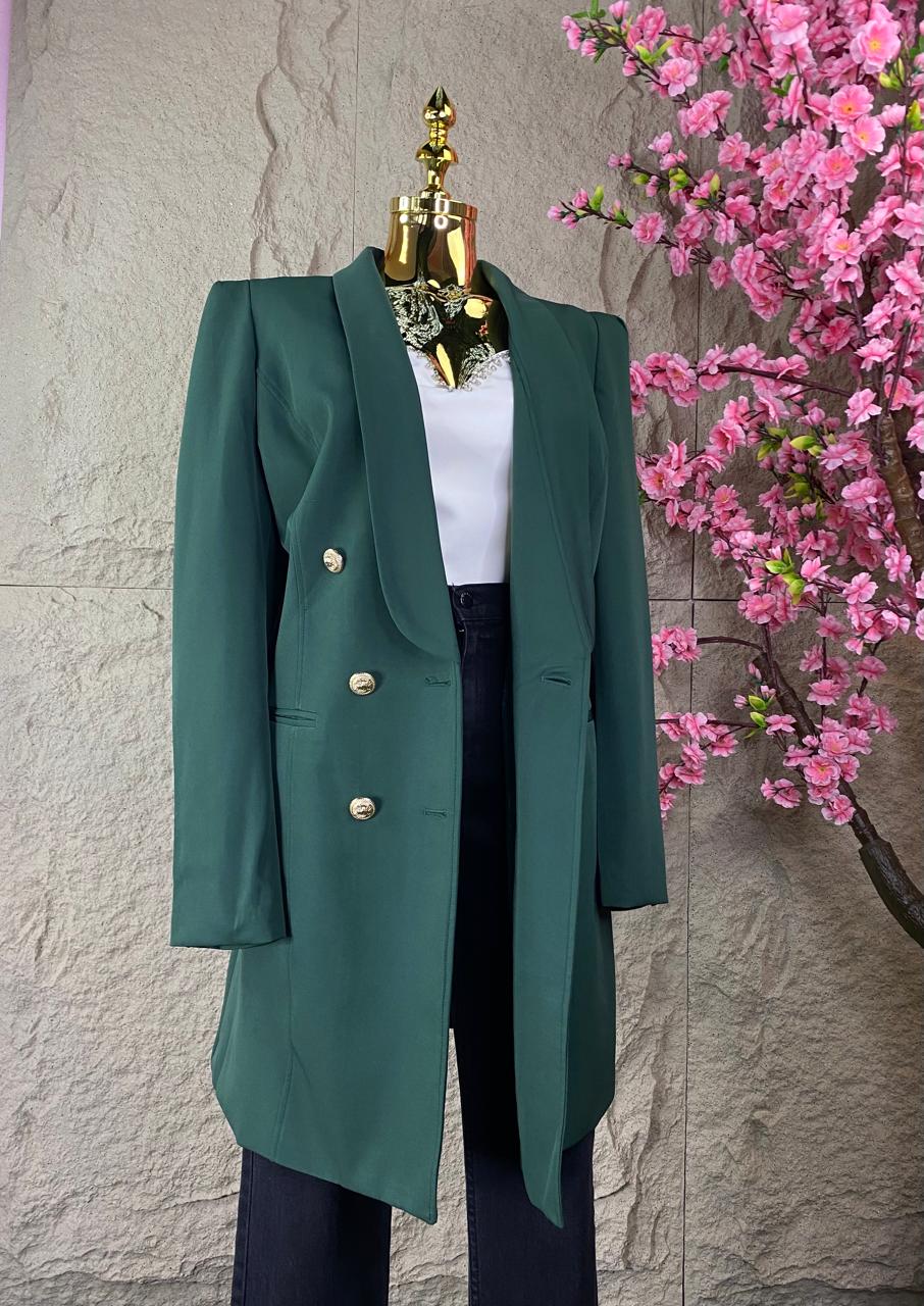 GABARDINA LARGA POLIESTER VERDE
