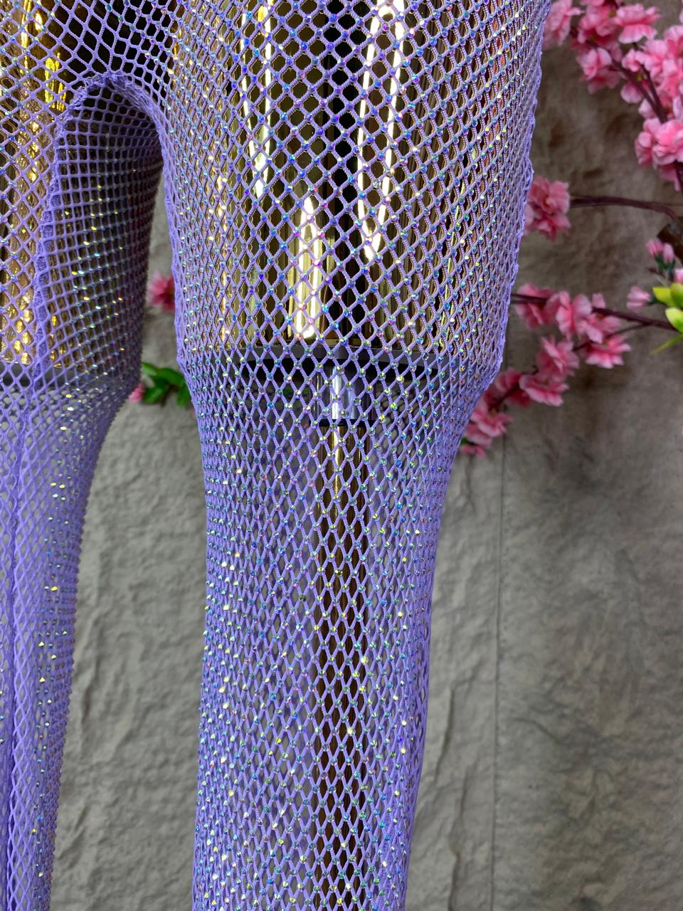 PANTALON BRILLANTE LILA