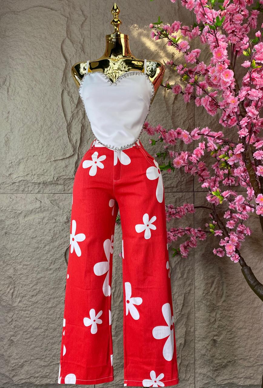 PANTALON CAMPANA FLORES