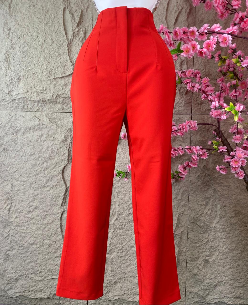 PANTALON DE VESTIR NARANJA