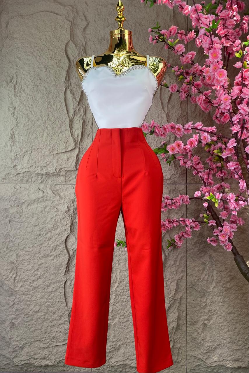 PANTALON DE VESTIR NARANJA