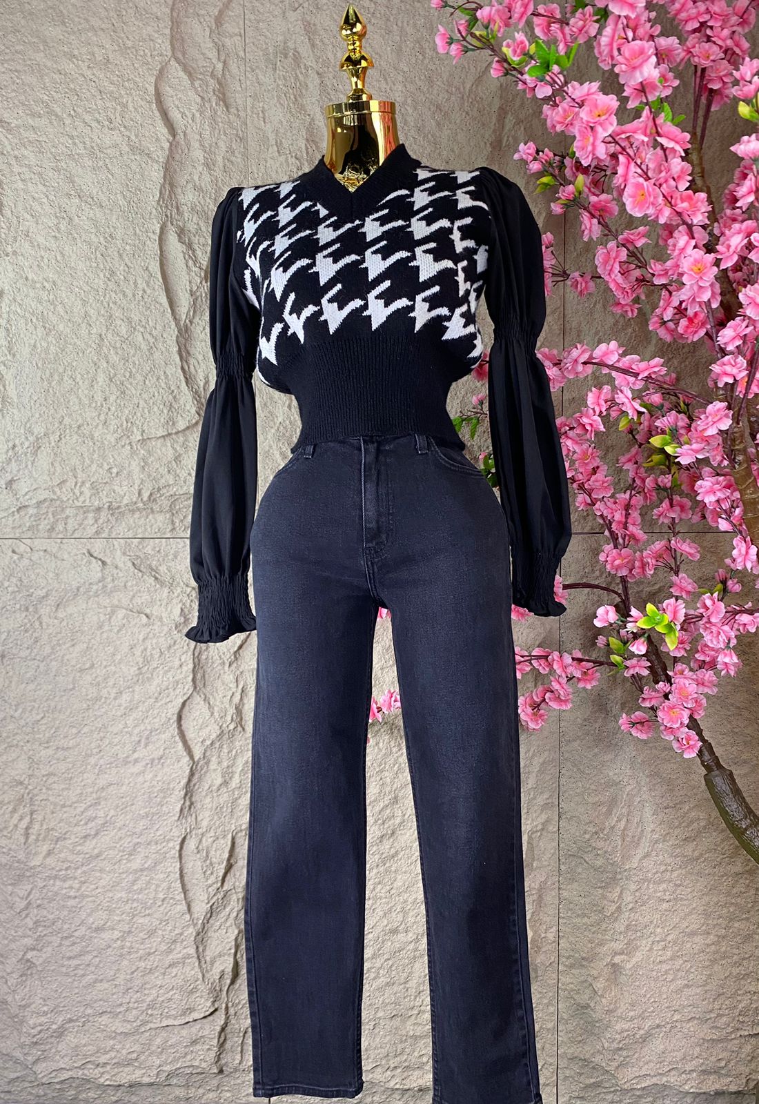 PANTALON RECTO MEZCLILLA NEGRO