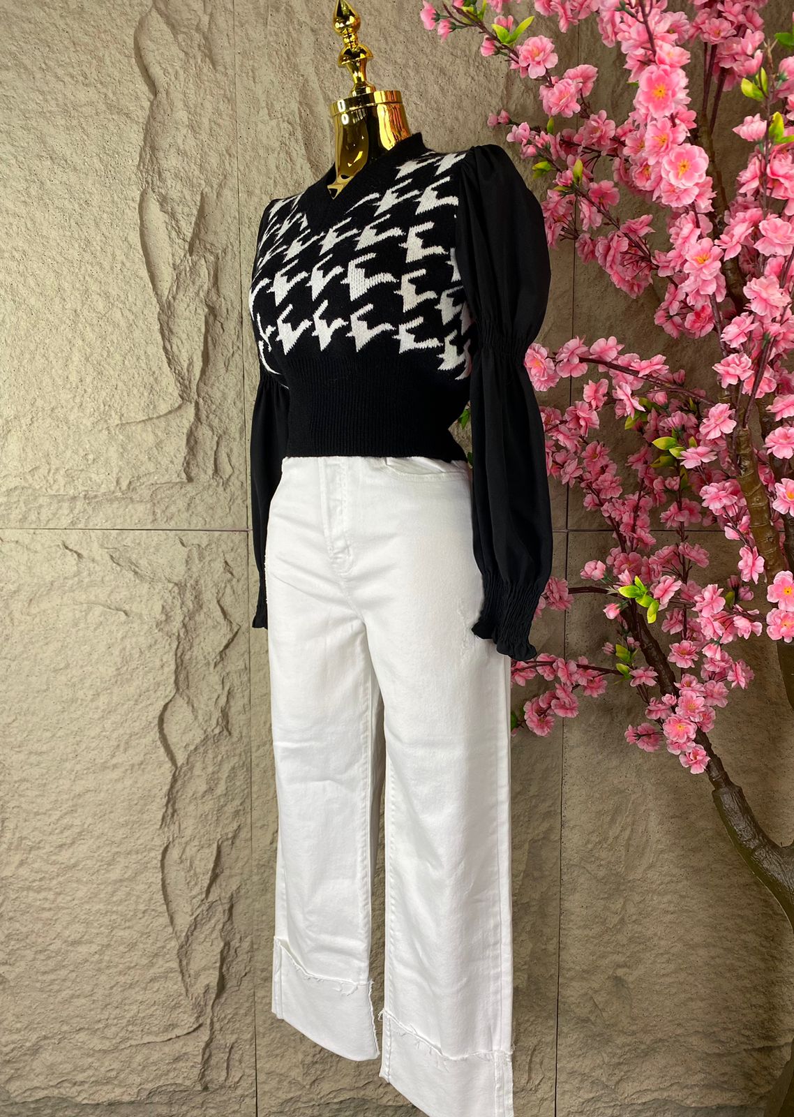 PANTALON RECTO MEZCLILLA BLANCO